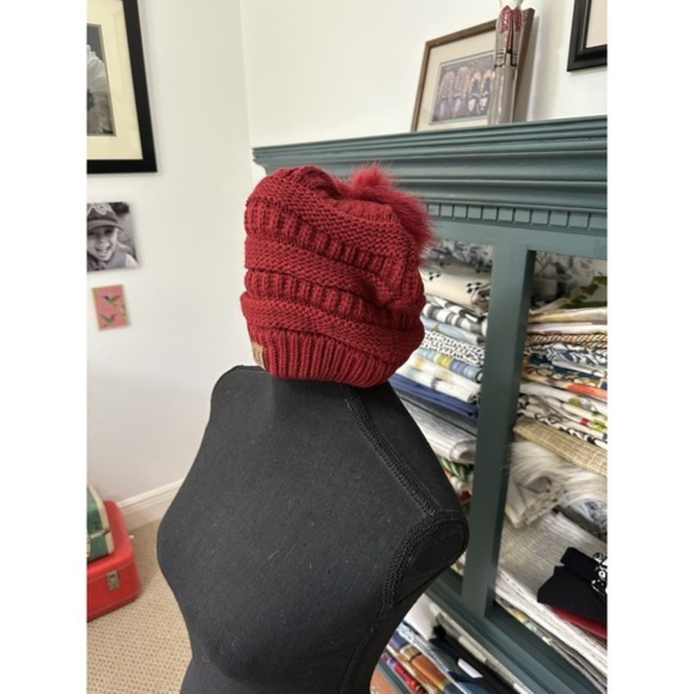 CC Brand Beanie Slouchy Winter Warm Oversized Chunky Baggy Stretchy Skully Hat - Picture 3 of 5